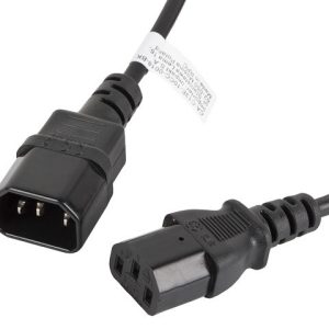 Cable alargador lanberg alimentacion cpu iec320 c13 h -  iec320 c14 m 1.8m