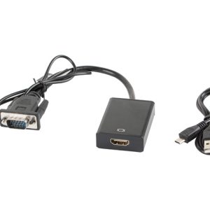 Adaptador lanberg vga macho+audio 3.5mm jack -  hdmi hembra