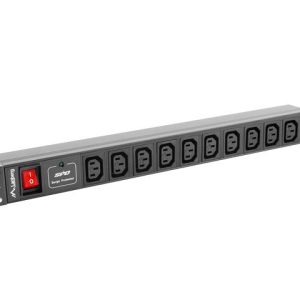 Regleta lanberg 1u 10a rack 19 10x socket negro 2m