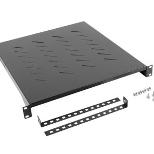 Bandeja lanberg fija 1u 483x500 mm hasta 25 kg rack de 19 negro