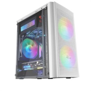 Caja ordenador mars gaming mc300w white micro - atx 1 x usb 3.0 2 x usb 2.0 3 x 120mm frgb