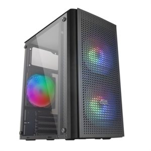 Caja ordenador mars gaming mc300 negro micro atx 1 x usb 3.0 2 x usb 2.0 3 x 120mm frgb