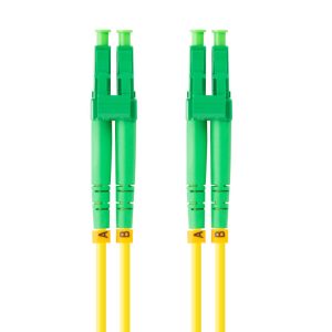 Latiguillo fibra optico lc - apc lanberg 1m mono duplex g657a1 lszh amarillo