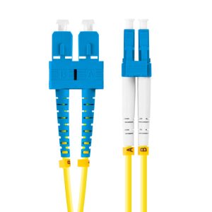 Latiguillo fibra optica sc - upc a lc - upc lanberg 2m mono duplex g657a1 lszh amarillo