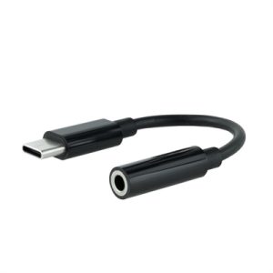 Cable adaptador usb c a jack 3.5mm nanocable 0.11m -  macho - hembra -  negro