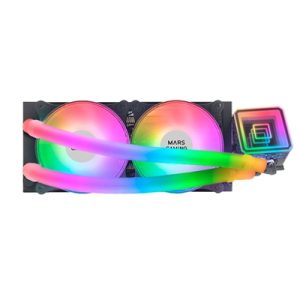 Kit de refrigeracion mars gaming mlultra240 negro 500w 2 x 120mm rgb