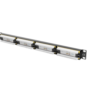 Patch panel lanberg cat.6 utp 24 puertos 1u cat.6 utp 19 pulgadas rack negro
