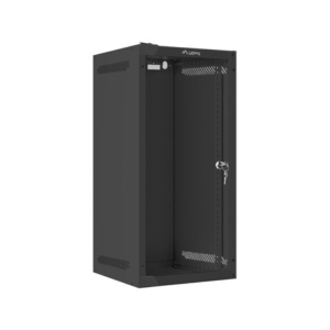 Armario lanberg mural rack 10 pulgadas 12u - 280x310 flat pack negro puerta cristal