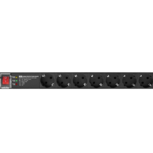 Regleta lanberg 1u 16a 7x schuko rack 19 pulgadas 2m negro