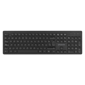 Teclado inalambrico qwerty phoenix k200 negro delgado
