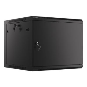 Armario lanberg mural rack 19 pulgadas 9u -  600x600 negro
