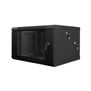 Armario lanberg mural doble seccion rack 19 pulgadas 6u -  600x600 negro