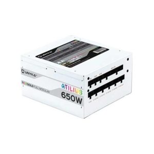 Fuente de alimentacion unykach atilius white gaming atx 650w