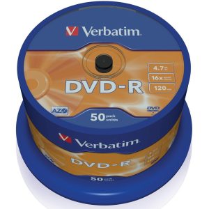 Verbatim dvd - r 4.7gb 16x tarrina 50 unidades advanced azo