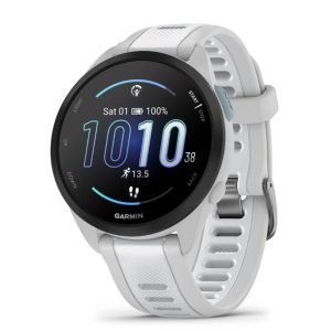 Smartwatch garmin forerunner 165 43mm blanco reloj inteligente para correr con gps - pantalla táctil amoled - métricas optimizadas - planes de entrenamiento - pay - autónomía de 11 días