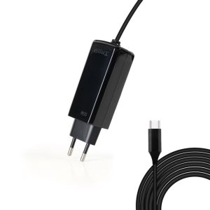 Cargador de pared tooq tqlc - usbcgan65pd - c 65w gan usb tipo c negro