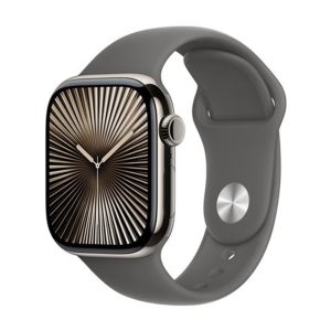 Smartwatch apple watch series 10 gps + cell 42mm natural titanium stone grey sport band s - m