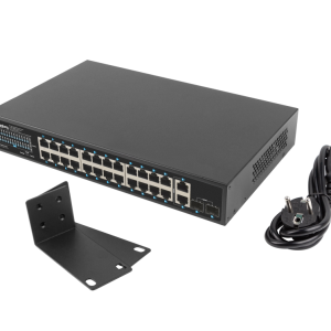 Switch lanberg 24 ptos 1gb poe+ - 2x sfp 2x gbit ethernet 250w rack 19