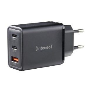 Cargador de pared intenso gan w65acc 2x usb tipo c 1x usb tipo a negro 65w