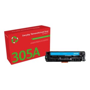 Toner xerox everyday compatible con hp 305a color laserjet pro 300 m351(ce411a) cian