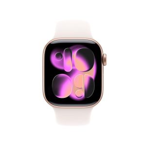 Smartwatch apple watch s11 gps + cellular 42mm rose gold aluminium case light blush sport band m - l
