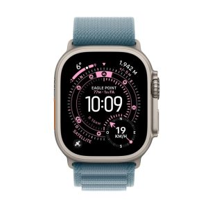 Smartwatch apple watch ultra 3 gps + cellular 49mm natural titanium case blue alpine loop -  l