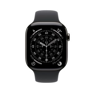 Smartwatch apple watch s11 gps + cellular 42mm slate titanium case black sport band m - l