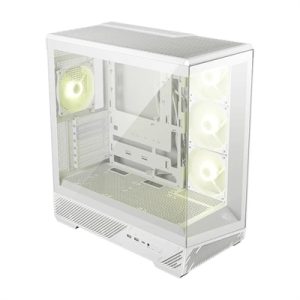 Caja ordenador gaming msi mag pano 130r pz atx argb cristal templado blanca