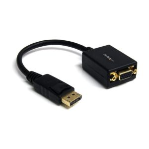 Adaptador displayport a vga startech 28cm -  macho - hembra -  negro