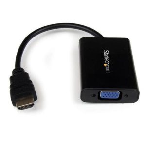 Adaptador hdmi a vga -  jack 3.5mm -  micro usb tipo b startech 25cm -  macho - hembra -  negro