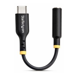 Adaptador usb tipo c a mini jack 3.5mm startech 12.7cm -  macho - hembra -  negro