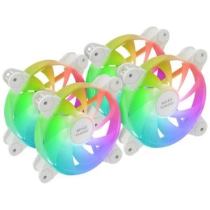 Ventilador caja mars gaming mf4a argb 4x 120mm  blanco