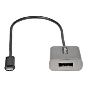 Adaptador usb tipo c a displayport startech 0.3m -  macho - hembra -  gris