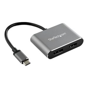 Adaptador usb tipo c a hdmi - displayport startech 0.205m -  macho - hembra -  gris