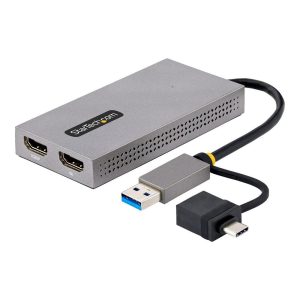 Adaptador usb 3.0 - usb tipo c a 2x hdmi startech macho - hembra -  gris