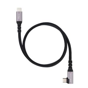 Cable nanocable usb - c 3.2 gen2 acodado 100w 1m
