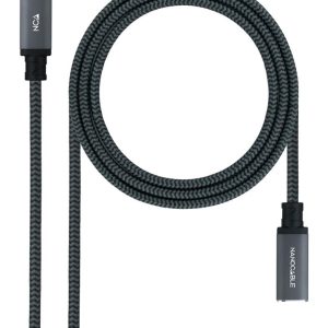 Cable prolongador nanocable usb 3.2 gen2x2 20gb 100w c - m - h 1.5m alargador usb - c algodon
