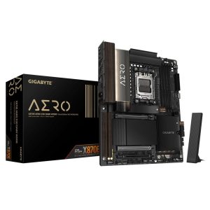 Placa base gigabyte gigabyte x870e aero x3d dark wood am5 atx -  4x ddr5 -  4x sata3