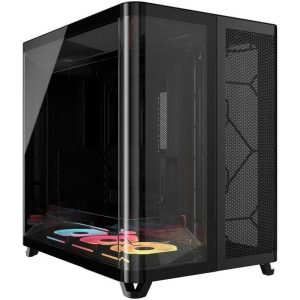 Caja ordenador gaming corsair air 5400 lx - r rgb icue atx cristal templado negra