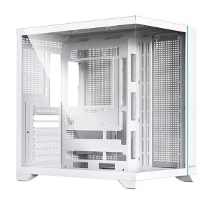 Caja ordenador gaming hiditec h3 pro atx argb cristal templado blanco
