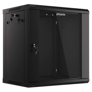 Armario rack phoenix 12u 600x450x640 auto - ensamblado 19'' hasta 60 kg negro