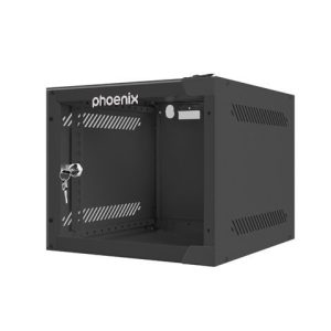 Armario rack phoenix 4u 280x310x247 mural 10'' hasta 20 kg negro