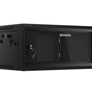 Armario rack phoenix 4u 600x450x279 auto - ensamblado 19'' hasta 60 kg negro
