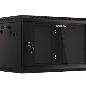 Armario rack phoenix 6u 600x450x368 auto - ensamblado 19'' hasta 60 kg negro