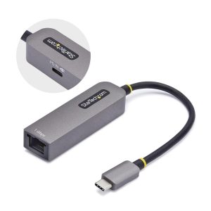 Adaptador usb tipo c a ethernet startech macho - hembra -  gris