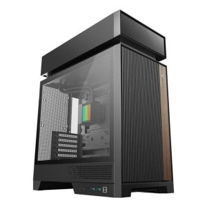 Caja ordenador gaming deepcool cl6600 wh atx rgb cristal templado negra y madera