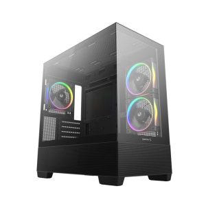 Caja ordenador gaming deepcool cg380u matx argb cristal templado negra