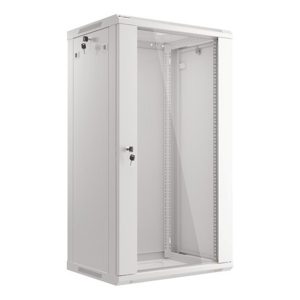 Armario lanberg mural rack 19 pulgadas 22u - 600x450 flat pack v2 gris