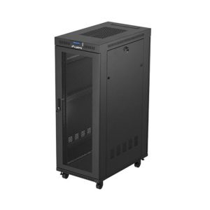 Armario lanberg rack 19 pulgadas 32u -  600x1000 flat pack puerta perforada display lcd bk