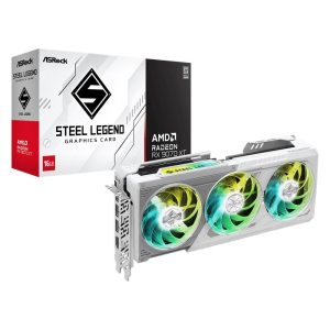 Tarjeta grafica asrock rx 9070 xt steel legend 16gb gddr6 -  3x dp -  1x hdmi pci express 5.0